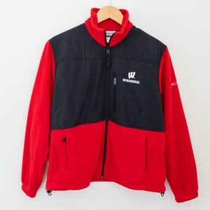 Wisconsin Badgers Columbia Fleece Jacket Size Medium